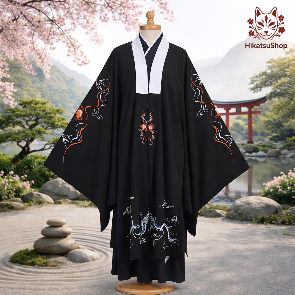 Men's Dragon Kimono Set – Vintage Samurai Japanese Robe - Etsy