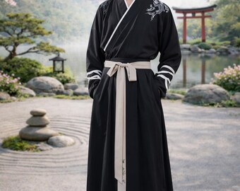 Men's Dragon Kimono Set – Vintage Samurai Japanese Robe - Etsy