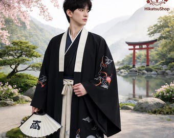 Men's Dragon Kimono Set – Vintage Samurai Japanese Robe