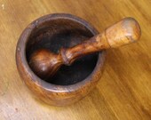 Hand Carved Wooden Mortar and Pestle Set 39 Olive Wood 39 Small