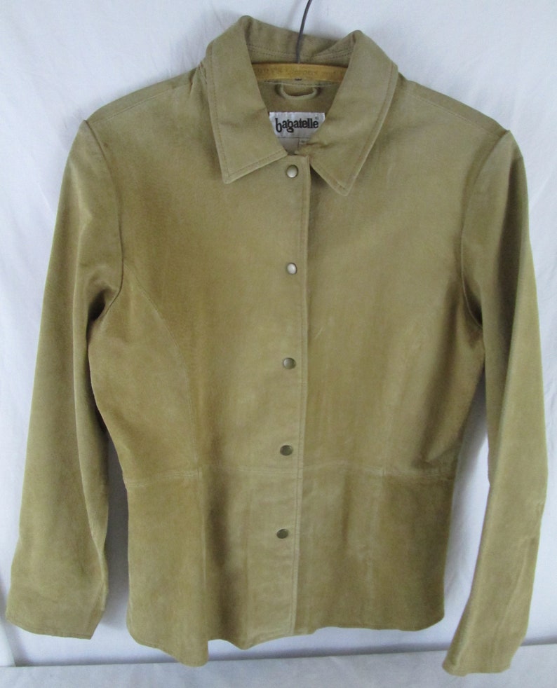 Bale Suede Leather Jacket Tan Sz 8 Womens Um Large 1970s 1980s