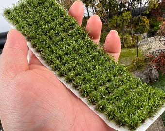 1/64 Scale Miniature Static Grass Tufts: Model Railroad Scenery
