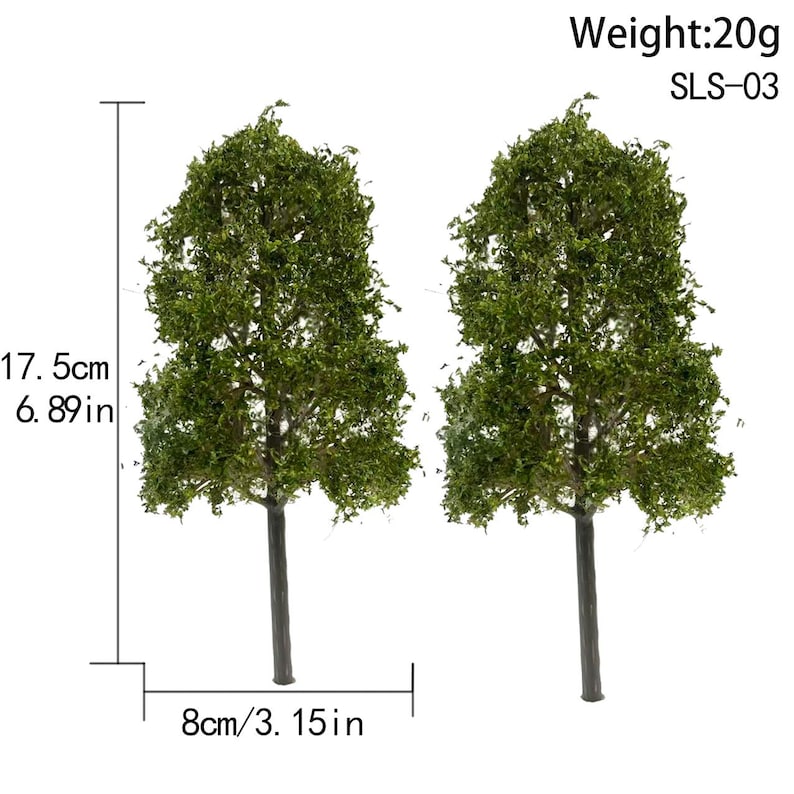 Handcrafted Plastic Model Trees for Dioramas, Gardens, Railways (11.5 ...