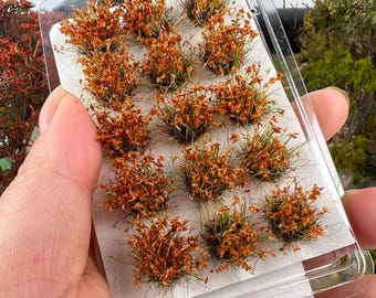 15 large clusters of wildflowers, 3D model, DIY craft materials, train landscape.