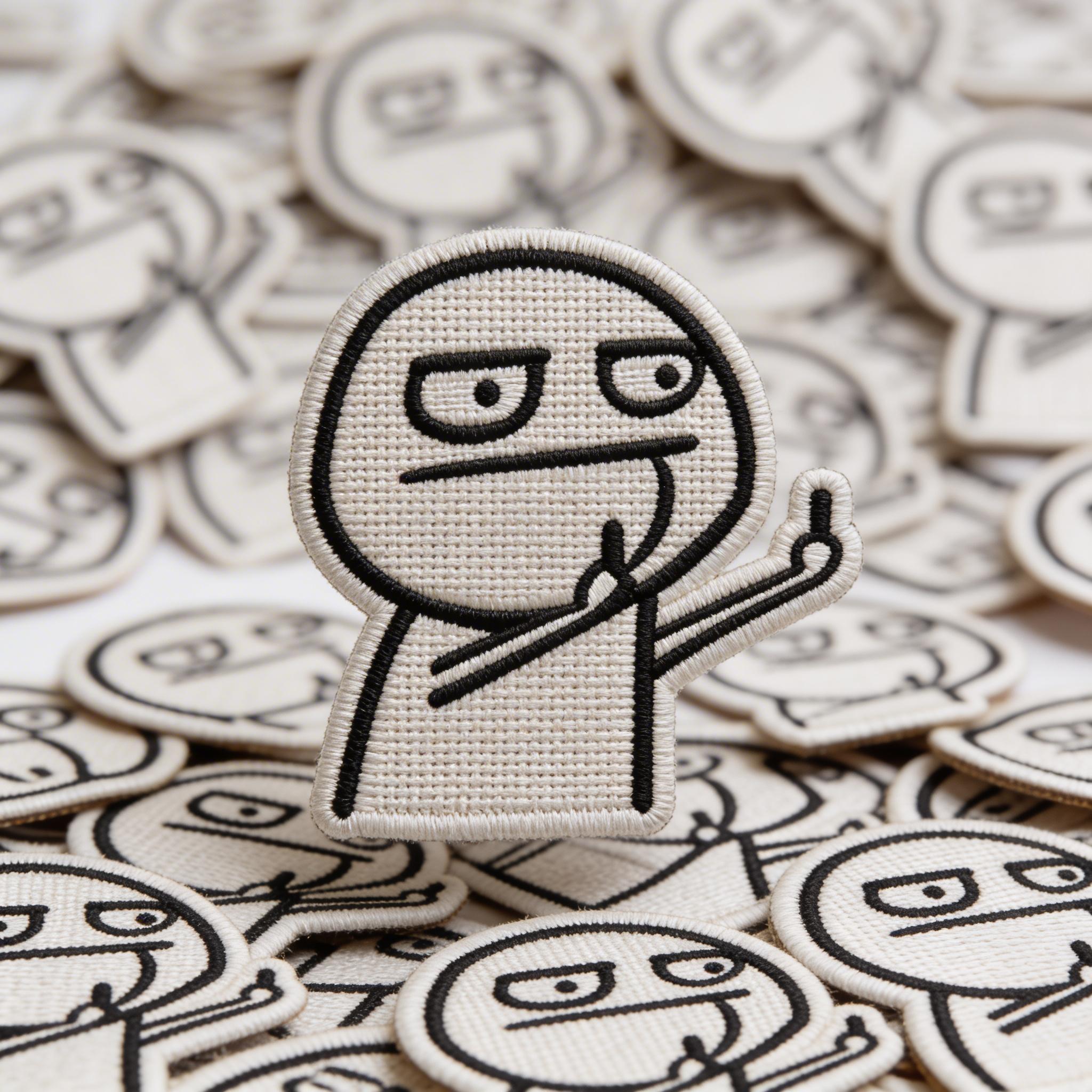 Funny Meme Face Embroidered Patch | Iron on Applique | Cute Character ...