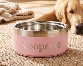 Custom Dog Cat Bowl, Personalized Pet Feeding Dish