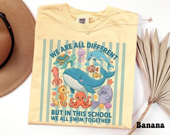 We Are All Different Teacher Shirt, Inclusive School Shirt, Comfort Colors Special Education Tee, Back to School Teacher Gift