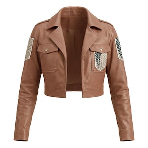 Attack on Titan Survey Corps Brown Leather Jacket | Anime Cosplay Scout Regiment Costume
