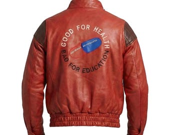 Rode leren jas Akira Kaneda, anime-cosplay bikerjas, cyberpunk-schapenvachtkostuum