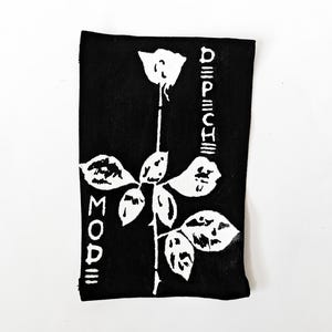 Depeche Mode, Violator Rose, Handpainted Patch, Upcycled Denim, Sew-On, Alternative Fashion, Battle Jacket, DIY.