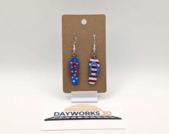 Patriotic Flip Flop earrings