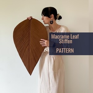 Corso online per rinforzare le foglie di macramè, modello di foglie di macramè