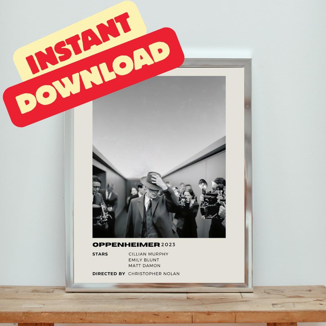 Oppenheimer Digital Movie Poster for Home Interior Design Wall Print ...