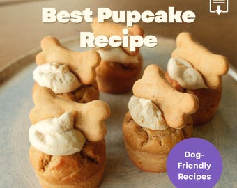 Receta de pastelito de cumpleaños para perros: mini cupcakes para perros (formato PDF y libro electrónico)