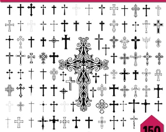 Paquete SVG de cruz grunge, Jesús, diseños gráficos cristianos, archivo digital (descarga instantánea)