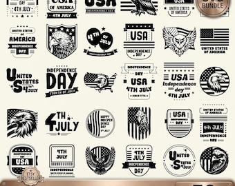 Patriotic Eagle SVG Bundle, 250th Anniversary America PNG, 1776 USA Flag Eagle Cricut File, 4th of July Shirt Design