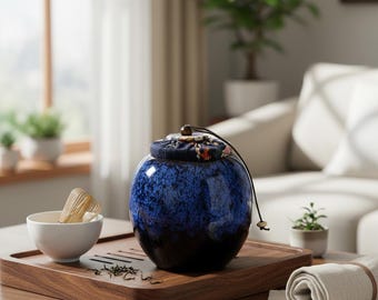 Ceramic Tea Jar – Airtight Coffee Bean Canister, Modern Kitchen Organizer