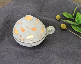 Candle Keeper Pottery Candle Holder Handmade Ceramic Lamp Ceramic Candle Holder