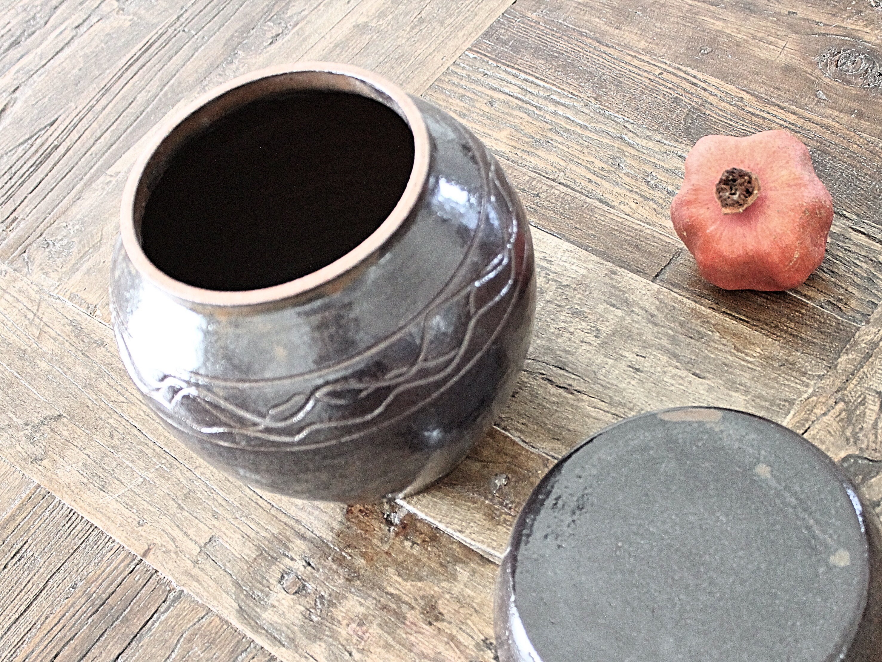 Lidded Korean Onggi Onggi Jar Korean Hangari Handmade Etsy