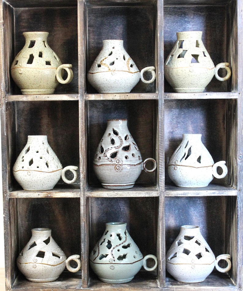 Candle Keeper Pottery Candle Holder Handmade Ceramic Lamp Ceramic Candle Holder