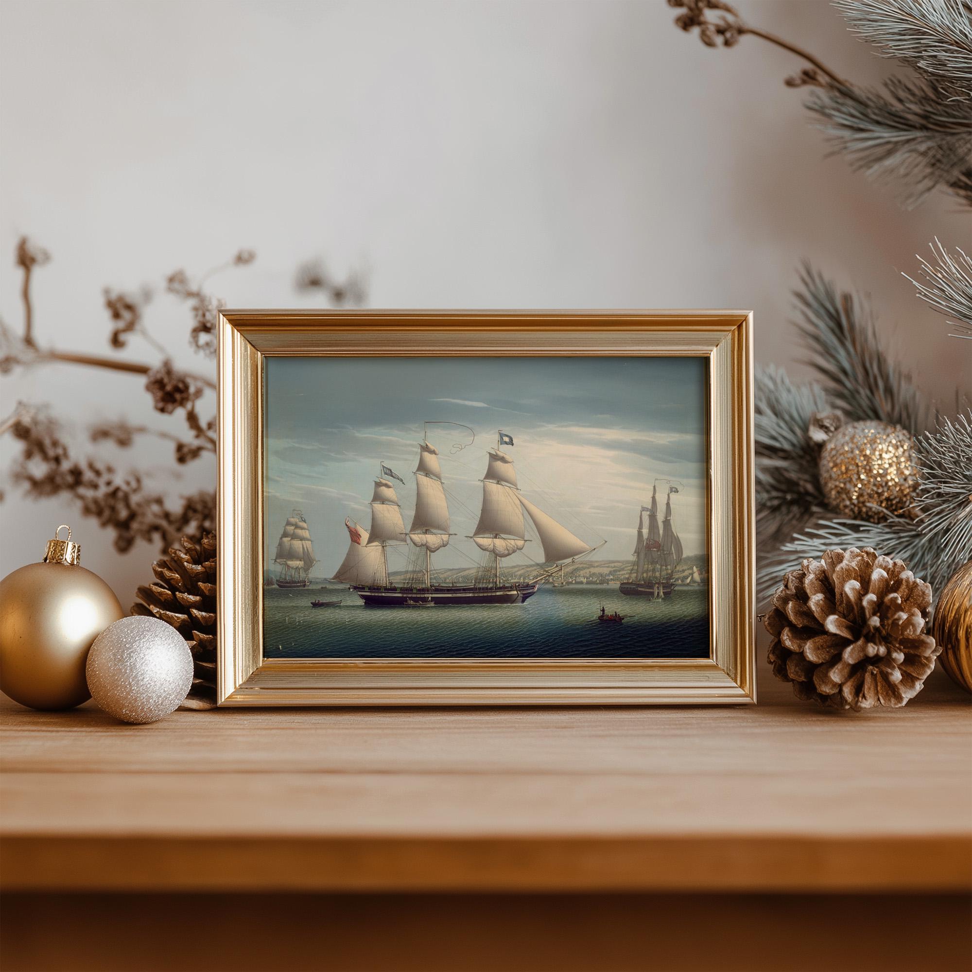 19th Century Sailing Ship Art Print – Classic Maritime Wall Decor ...