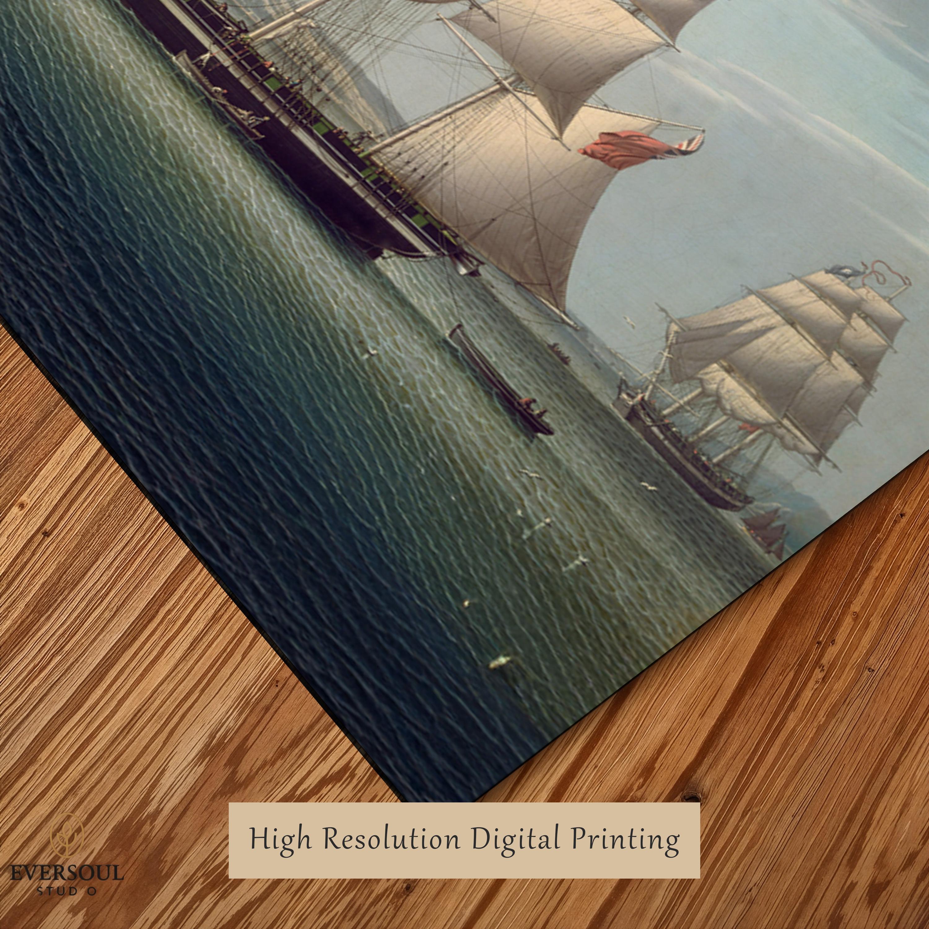 19th Century Sailing Ship Art Print – Classic Maritime Wall Decor ...