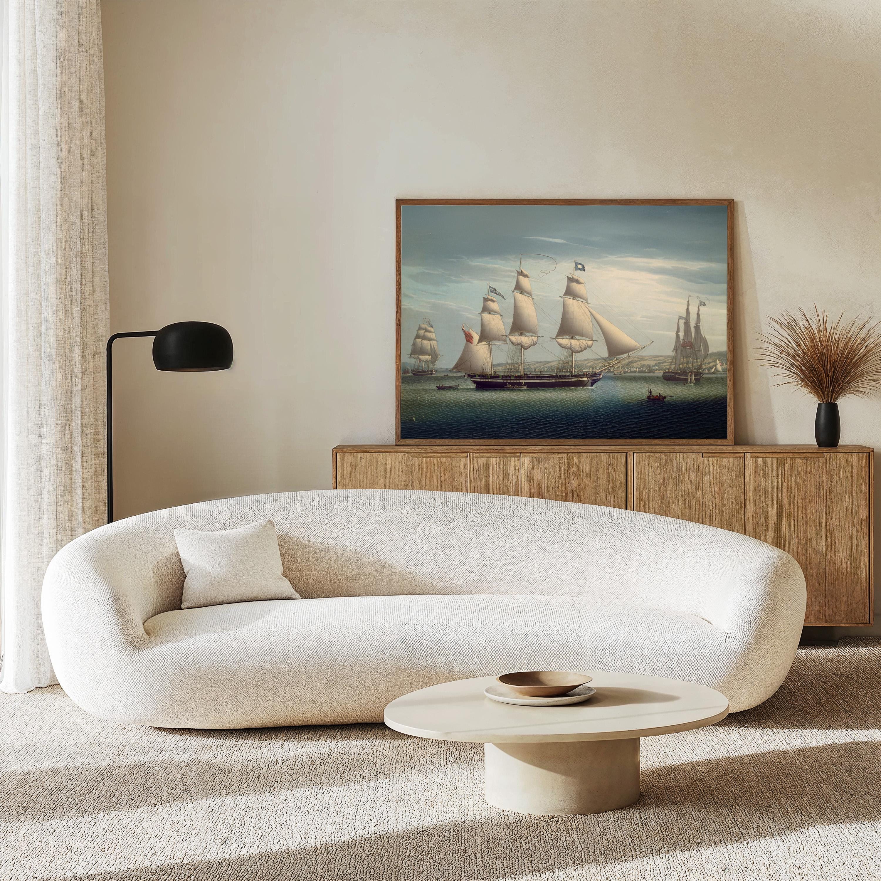 19th Century Sailing Ship Art Print – Classic Maritime Wall Decor ...