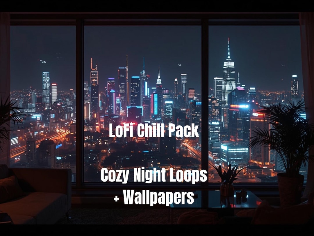 Lofi Chill Loop Pack 16:9 Cozy Room Rain Night Backgrounds With Bonus ...
