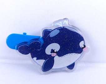 Killer whale hair clip