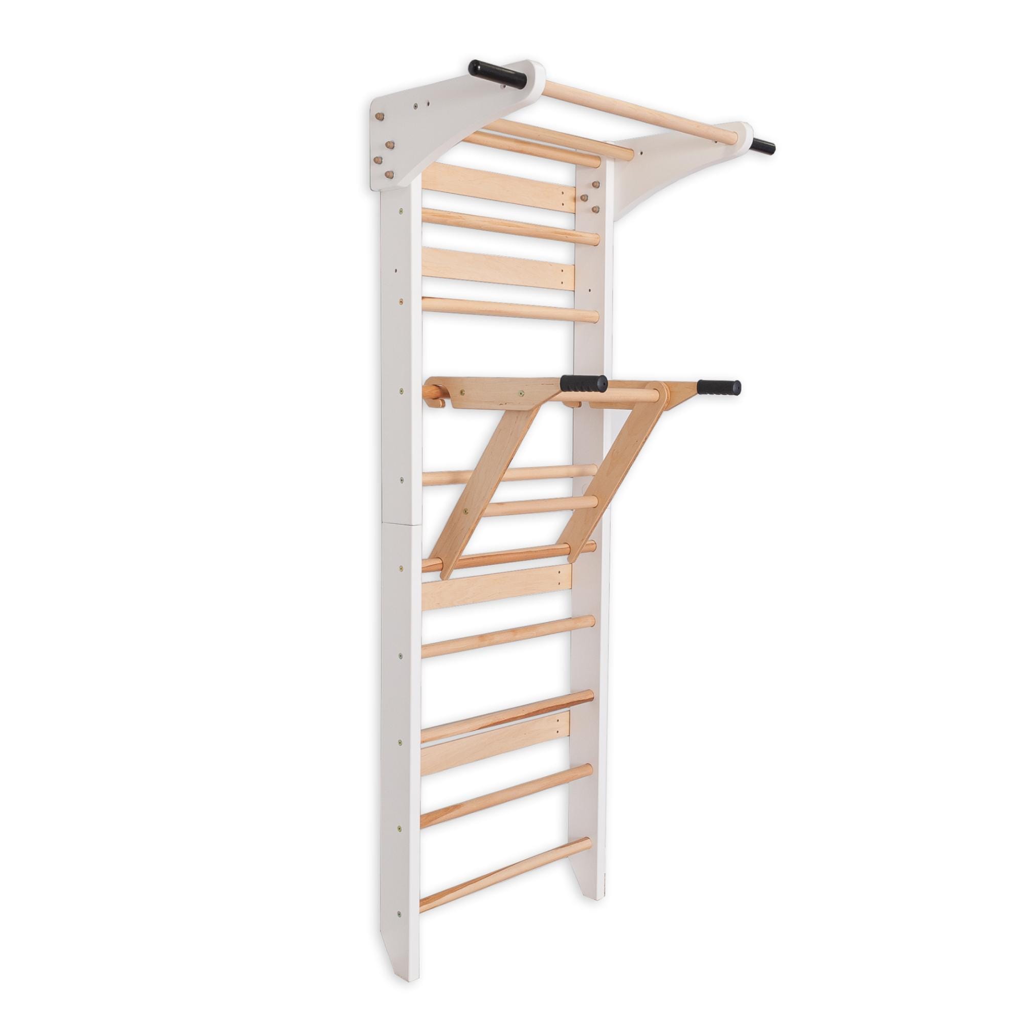 Spalliera Svedese GYMAX In Legno Massiccio – Attrezzo 4 In 1 Con Barra Trazioni, Scala A Corda, Dimensioni 80x60x220 Cm, Portata 100 Kg