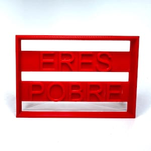 Cookie cutter with phrases | Spanish humor | Funny "You're poor" handmade cookie cutter