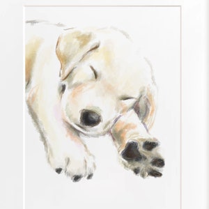 Puppy Dog Art Print, Original Watercolor Painting, Dog Art, Golden Retriever Print, Nursery Art, Kids Room Art
