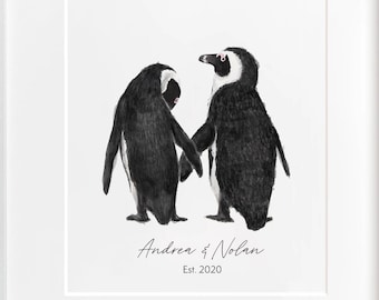 African Proverb Grußkarte Pinguin