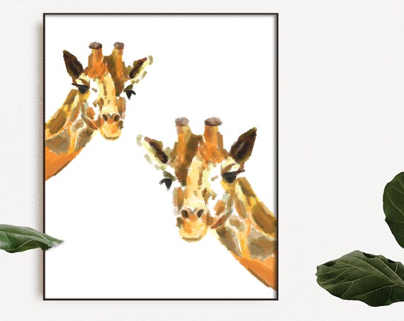 Baby Shower Gift Giraffe Theme Nursery Art Baby Room Giraffe
