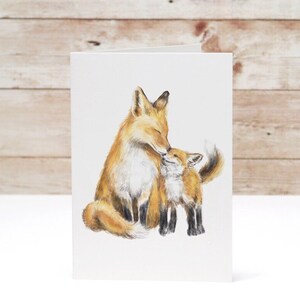 Beste Mama aller Zeiten | Fuchs Baby und Mama Karte | Erwartend, Neugeborene, Glückwünsche Schwangerschaft, bestes Muttergeschenk, geschlechtsneutrale Wald-Babyparty