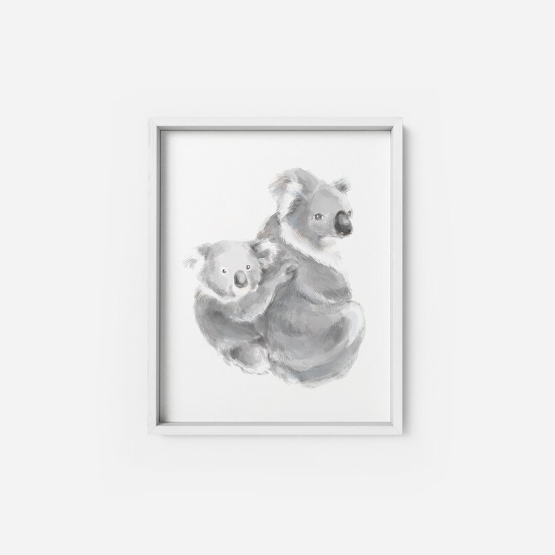 Koala Bear Art Print New Mom Gift Kids Bedroom Nursery Art Newborn Baby Room Wall Decor Original Watercolor Painting Australian Painting Art Collectibles Delage Com Br