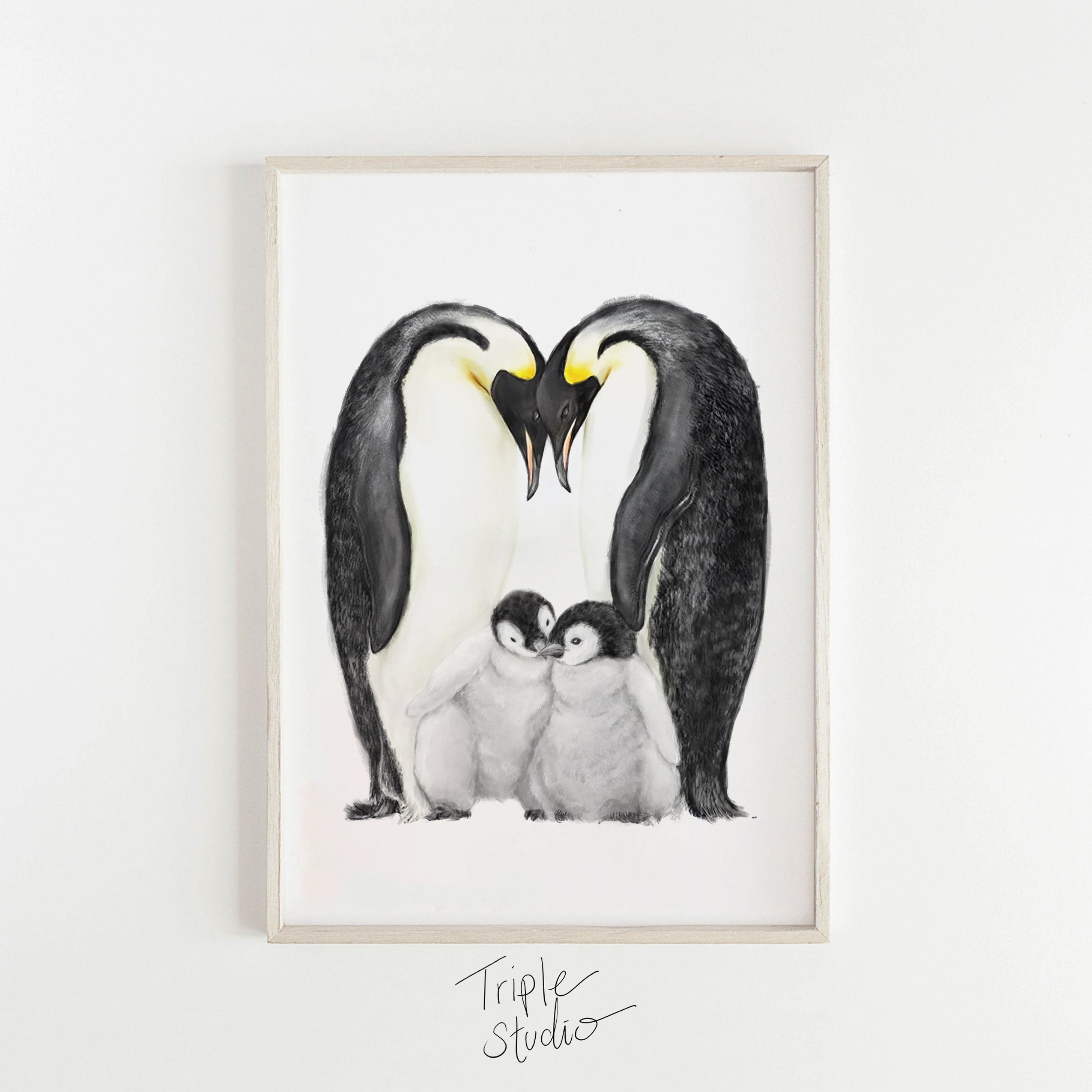 Penguin Gift Card Holder – Annette Family of Penguins Business Card Holder main image 1