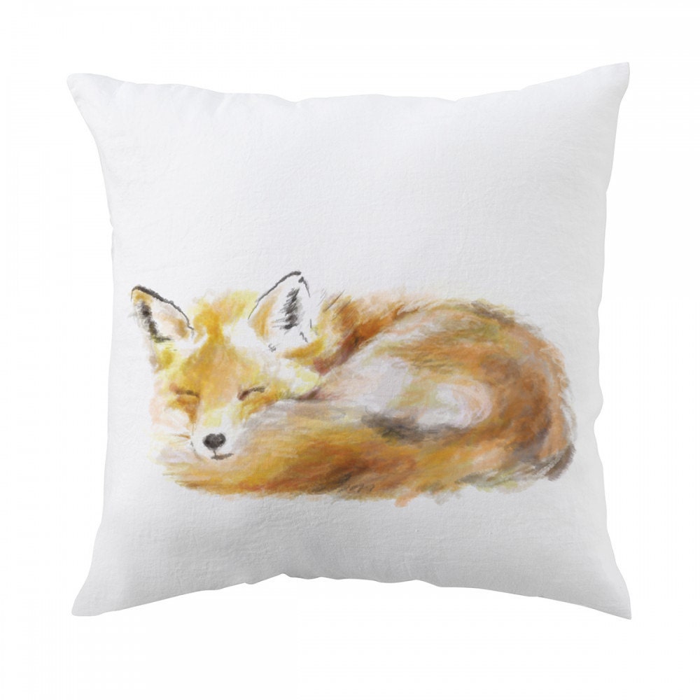 Fox Pillow 18x18 inch Decorative Cushion Cover Accessories Etsy