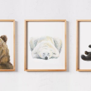Mezclar y combinar - Elija 3 impresiones de arte animal / Artes infantiles / Conjuntos de impresión / Arte para bebés / Arte animal / Pintura de acuarela / Decoración del hogar
