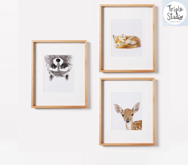 Fox Art Print, Boho Wall Decor, Woodland Animals, Nursery Minimalist Baby Room, Earth Tone Monochromatic, Modern Gender Neutral image 6