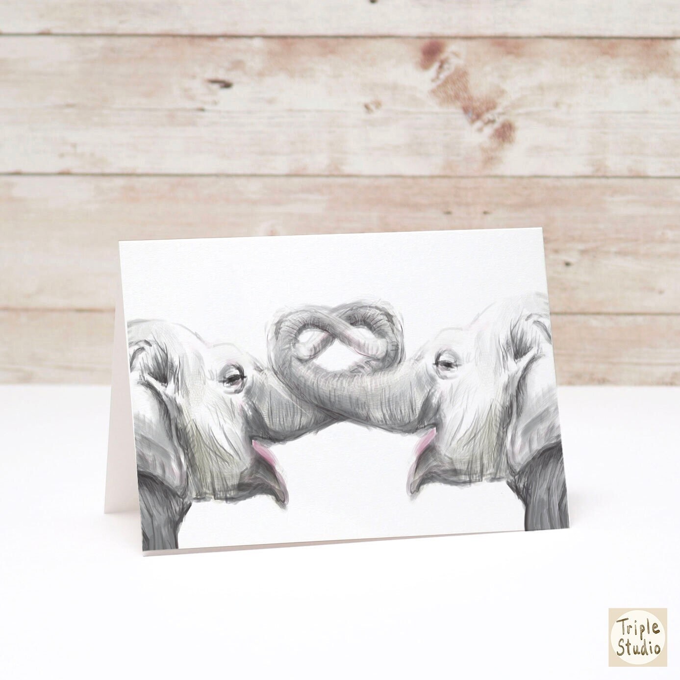 Elephant in Love Card - Anniversary gift, valentines gift for husband, for him, for boyfriend, wedding, happy anniversary