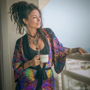 Inner Flight Satin Flow Kimono Robe