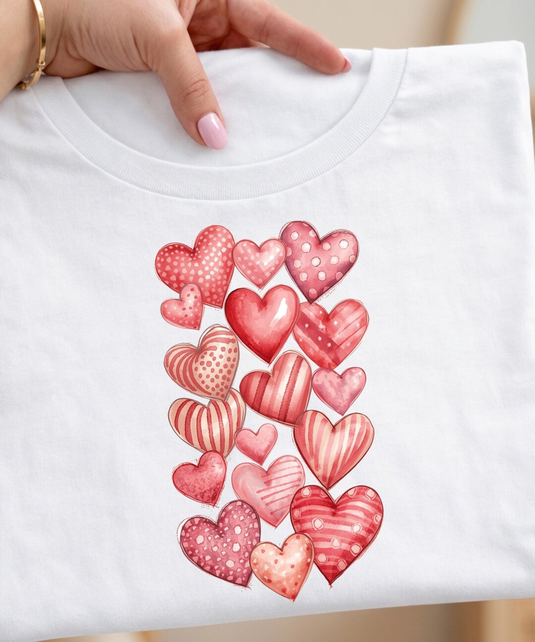 Watercolor Valentine Hearts PNG, Love Heart Clipart (digital Download ...