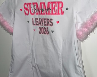 School Leavers Shirt with feathered trim