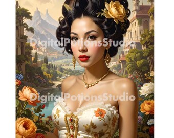 AI-Generated Woman Portrait – Digital Download, Printable Art