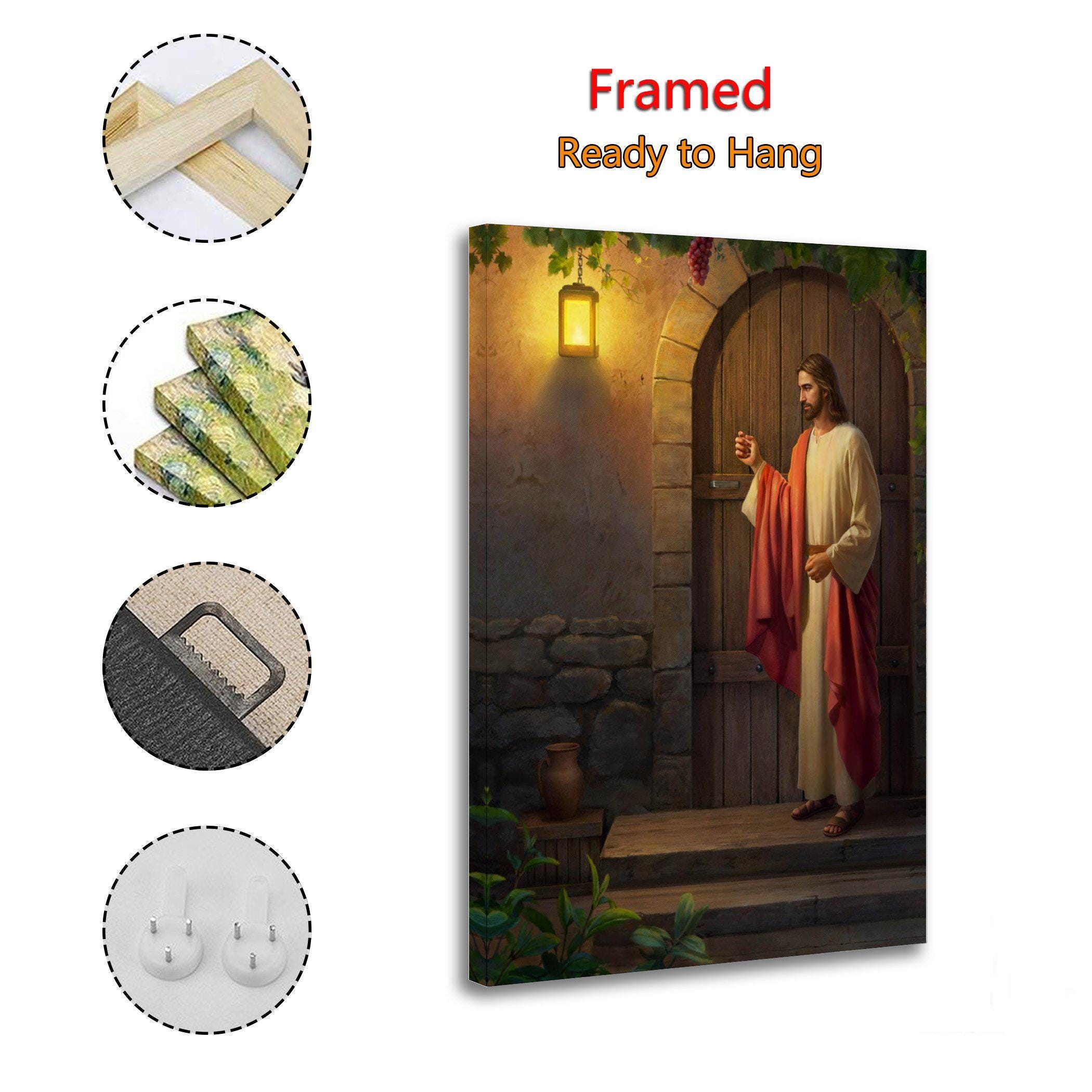 Christian Jesus Knocking at the Door Canvas Art Print Poster Posters ...