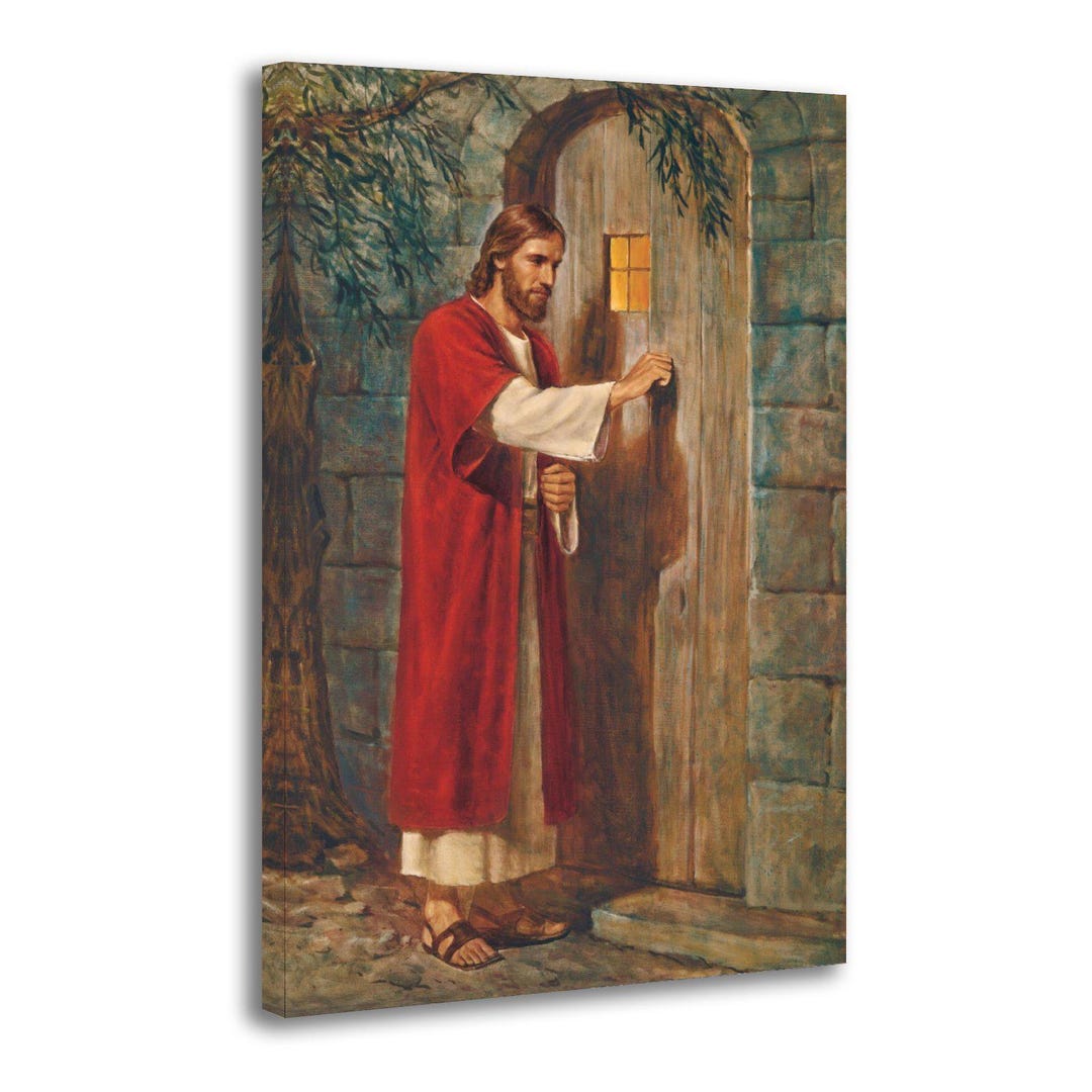 Christ Jesus Knocking Canvas Print, Religious Wall Art - Etsy