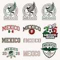 12 Mexico Soccer Logo SVG Png, Soccer svg, Mexican Soccer, Futbol SVG Layered Vector Files, Great for TShirts, Cricut cut files, Dxf,Eps