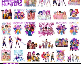 900+ Huntrix Kpop Demon Hunters PNG SVG, Kpop Idol Group Shirt design,Girl Dinner Png,Saja Boys Girls Bands Png,Huntrix fans,DigitalDownload