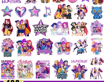Huntrix Kpop Demon Hunters PNG SVG, Kpop Idol Group Shirt design,Girl Dinner Png,Saja Boys Girls Bands Png,Huntrix fans,DigitalDownload